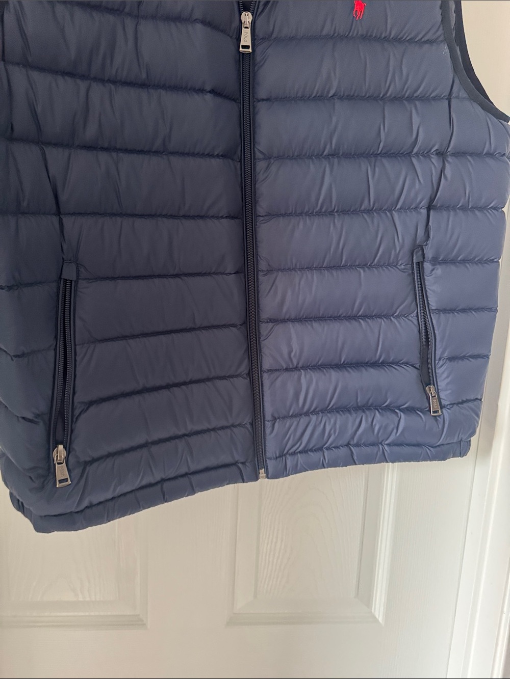 Polo by Ralph Lauren Navy Puffer Vest with Red Pony - Picture 3 of 3